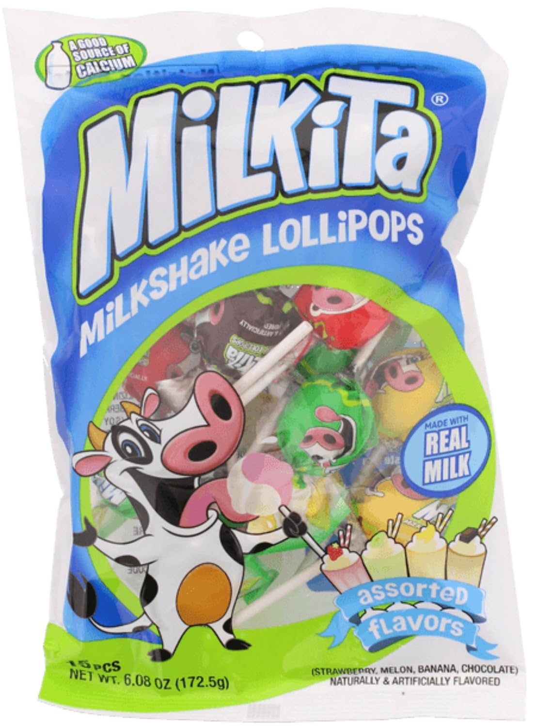 Milkita Lollipop, Strawberry, Melon, Banana and Chocolate (Japan)