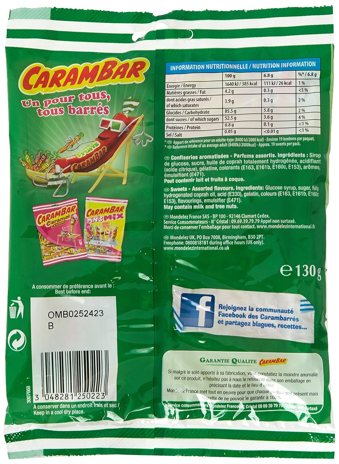 Carambar Caramel, Fruits (France)