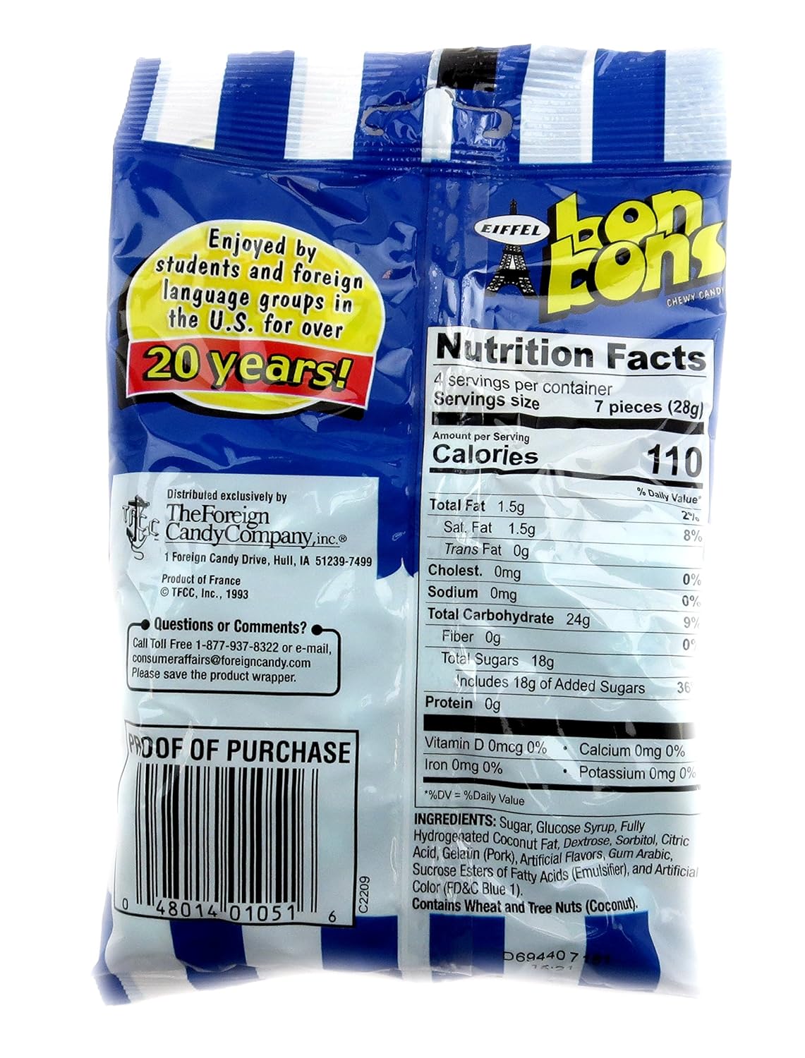 Eiffel Bon Bon, Blue Raspberry (France)