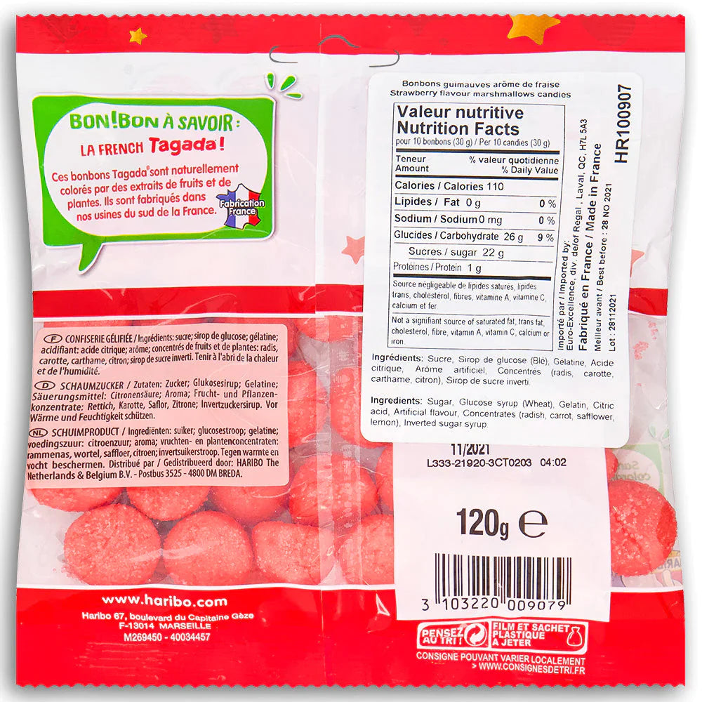 Haribo Tagada Candy, Strawberry (France)