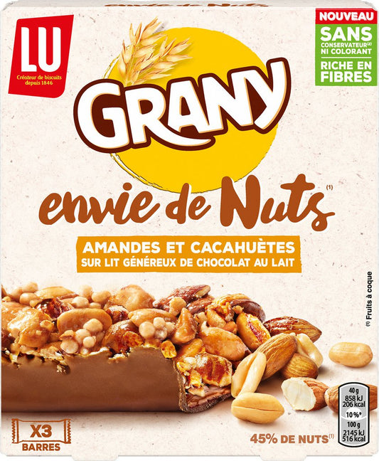 LU Nut bars, Chocolate (France)