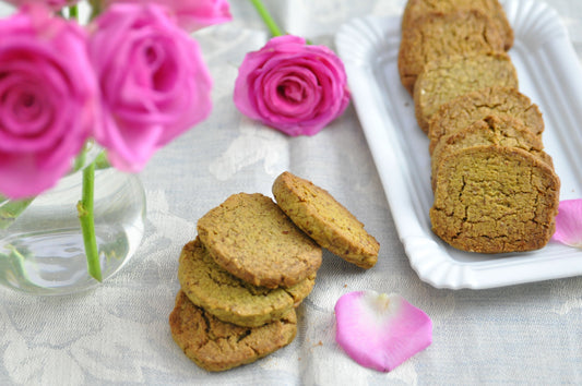 Matcha Shortbread Cookies