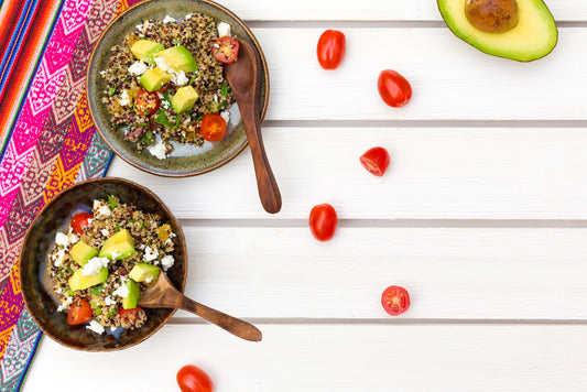 Quinoa Salad from Peru with Avocado and Queso Fresco