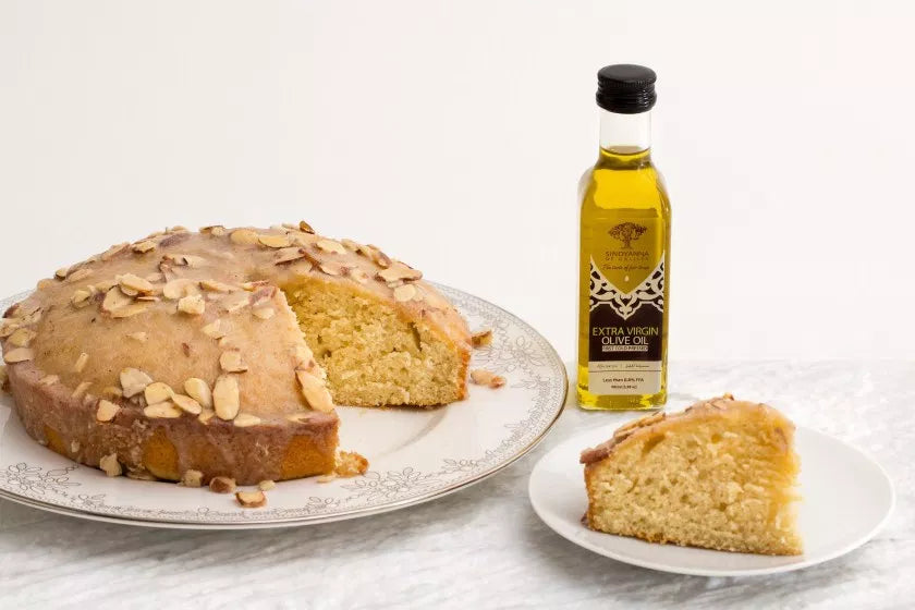 Olive Oil Cake with Almond-Sugar Glaze