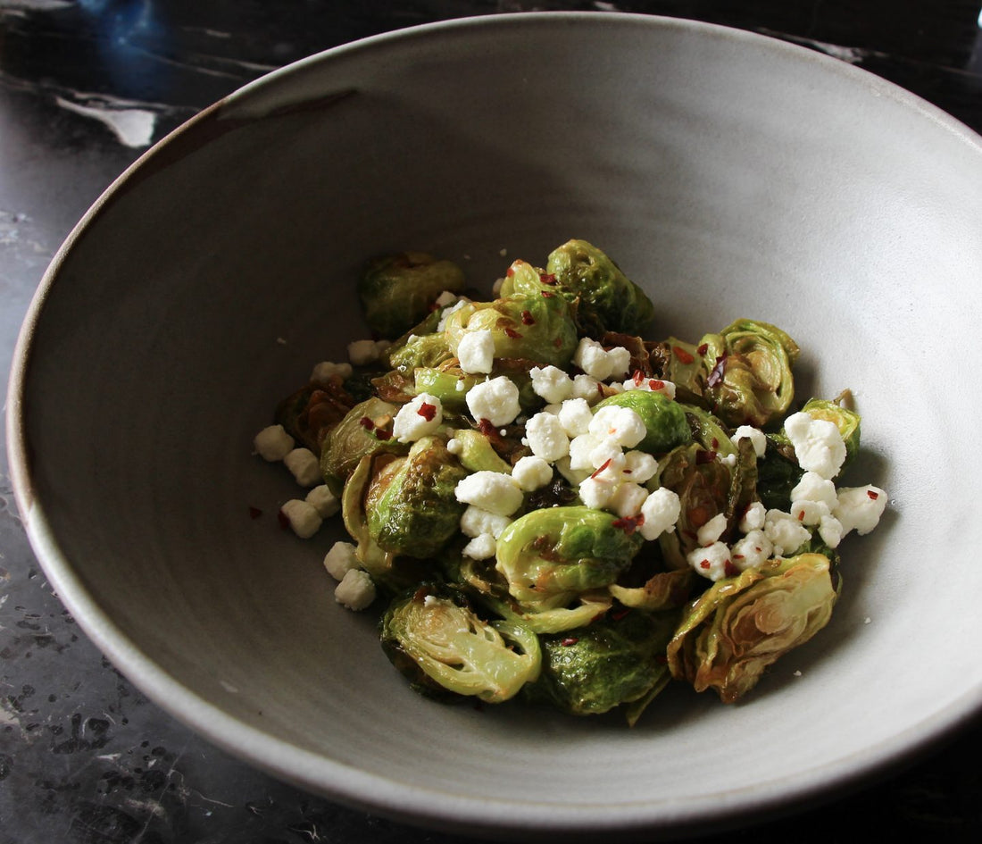 Fried Brussels Sprouts With Sweet and Sour Mustard Sauce Recipe