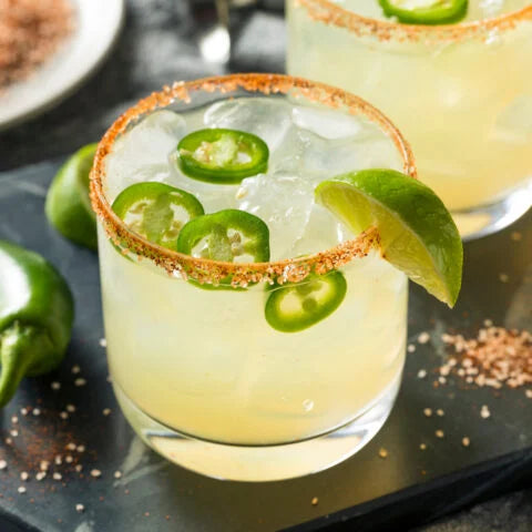 Spiced Fruit Margarita with Mexican Candy