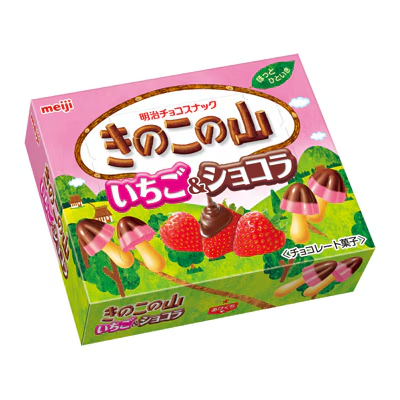 Meiji Kinoko no Yama, Strawberry Chocolate (Japan)