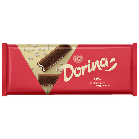 Kras Chocolate Dorina w/ Puffed Rice Bar, 220g (Croatia)