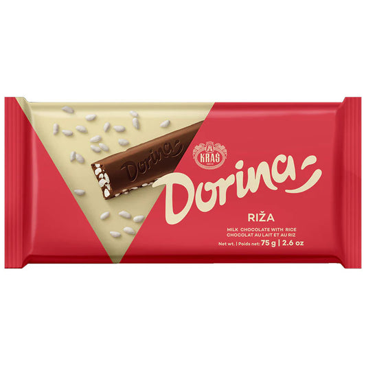 Kras Dorina Chocolate Rice Bar - 2.6oz Bars x 15 pack (Croatia)