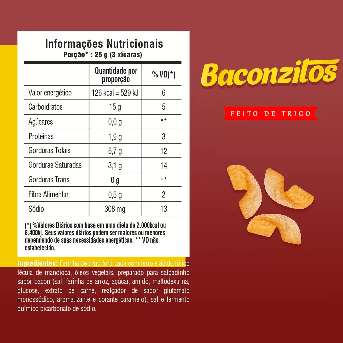 Elma Chips Chips, Baconzitos (Brazil)