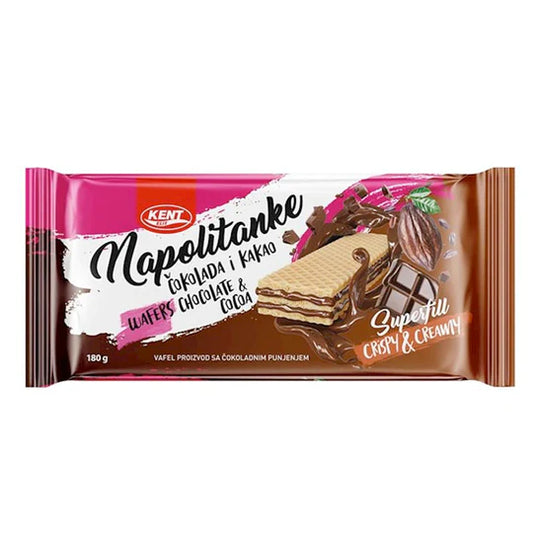 Kent Napolitanke Wafers Chocolate & Cocoa, 180g (Bosnia)