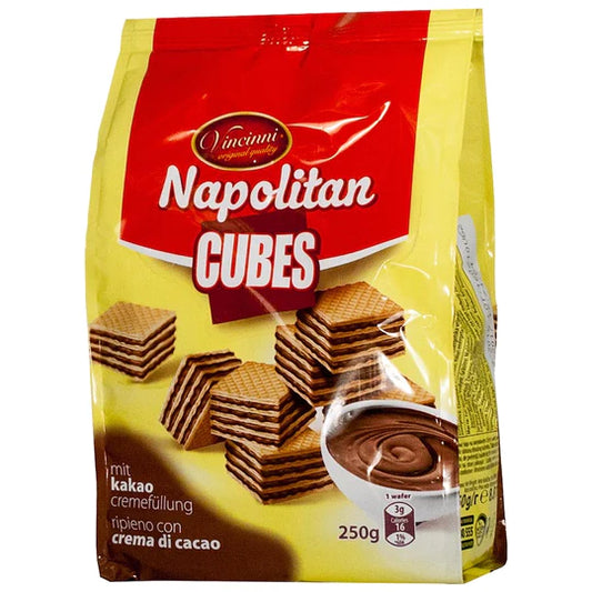 Vincinni Napolitan Cocoa Cubes Cream Filling, 250g (North Macedonia)