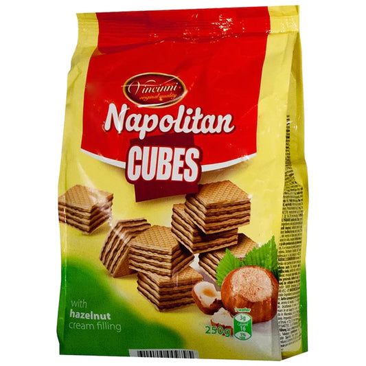 Vincinni Napolitan Hazelnut Cubes Cream Filling, 250g (North Macedonia)