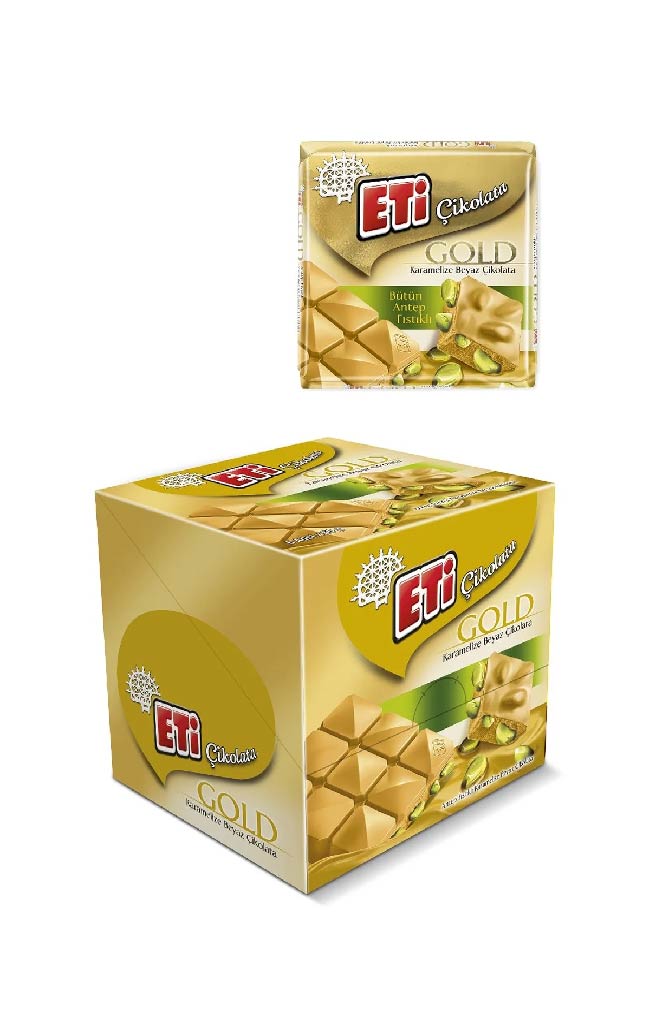 Eti Gold Chocolate , Pistachio, White Chocolate (Turkey)