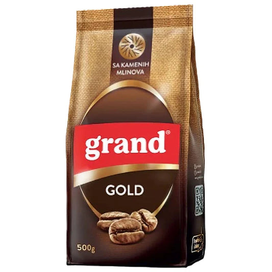 Grand Gold Ground Coffee - 1lb 2oz Bags x 6 Pack (Serbia)