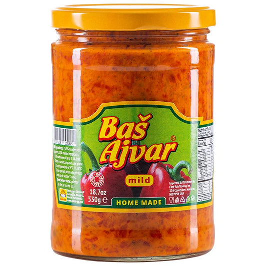 Bas Mild Ajvar - 18.7 oz Jar x 12 Pack (Macedonia)