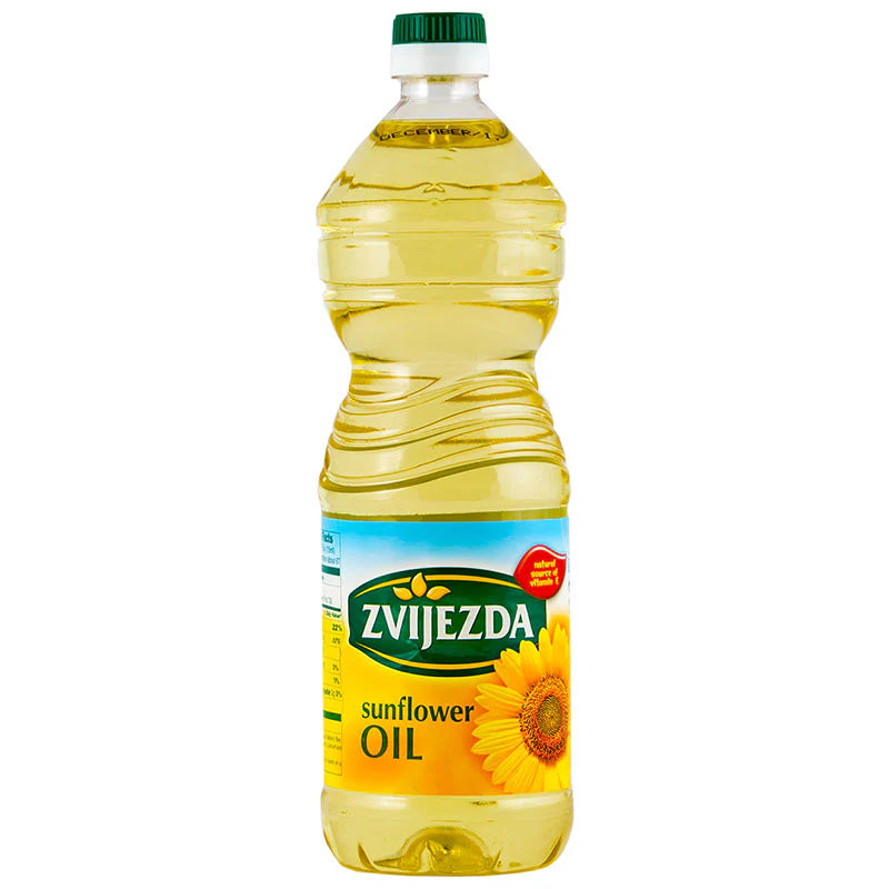 Zvijezda Sunflower Oil - 33.8oz Bottles x 15 pack (Croatia)