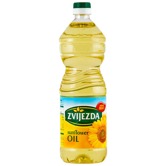 Zvijezda Sunflower Oil - 33.8oz Bottles x 15 pack (Croatia)