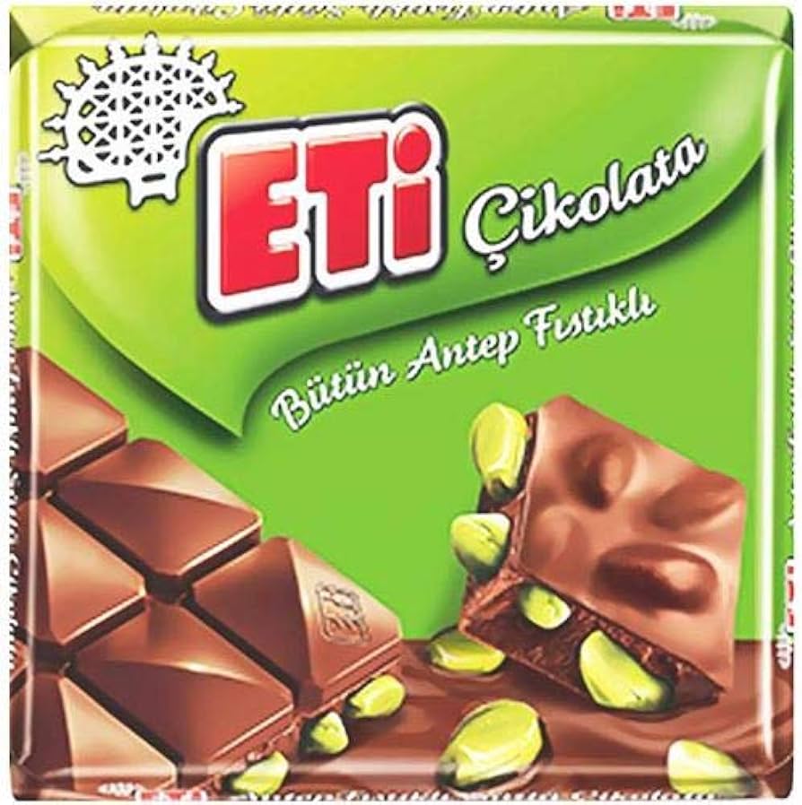 Eti Chocolate Bar, Pistachio, chocolate (Turkey)