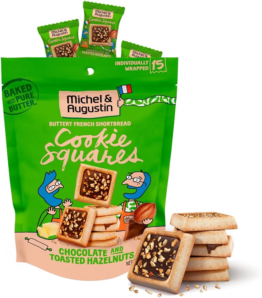 Michel & Austin Cookie Squares, Milk Chocolate & Hazelnut (France)