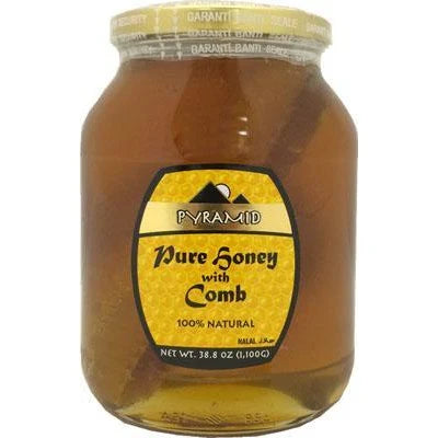Pyramid Honey with Comb - 38.8oz Glass Jars x 9 pack (Turkey)