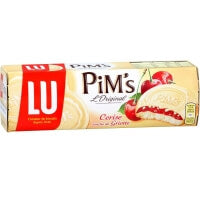 Lu Pim's, cherry flavored, white chocolate biscuit (France)