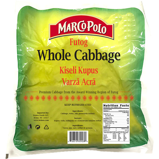 Marco Polo Cabbage Whole Futog - 33Lb x 1 bag (North Macedonia)