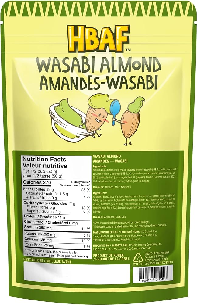 HBAF Almonds, Wasabi (Korea)