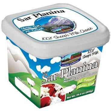 Balkan Farms Feta Cheese (Sar Planina) - 29.4oz Container x 8 Pack (Macedonia)