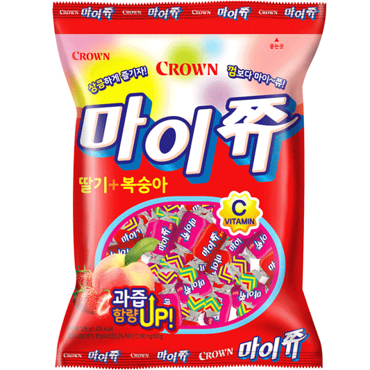 Crown MyChew Taffy, Strawberry & Peach (Korea)