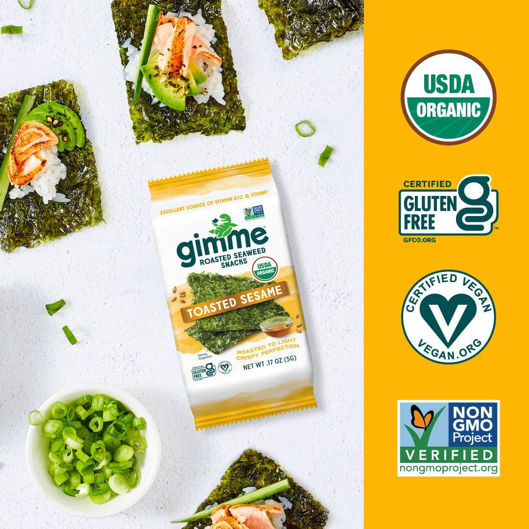 gimme Toasted Sesame Seaweed Snacks, .35oz (Korea)