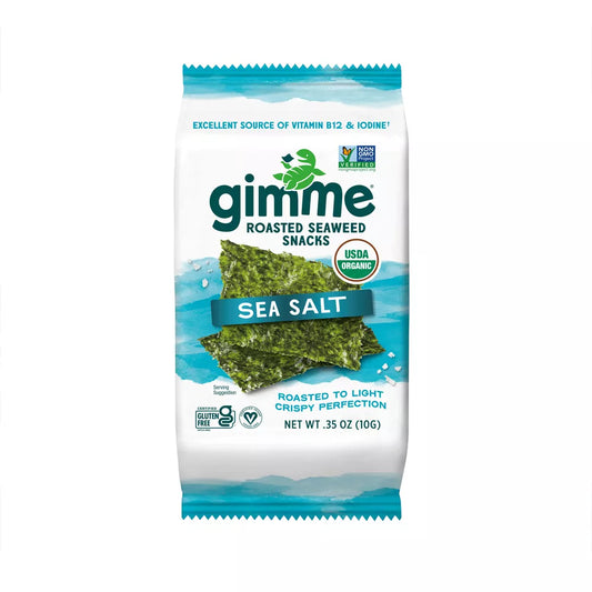gimme Organic Roasted Seaweed Snack Sea Salt, .35oz (Korea)