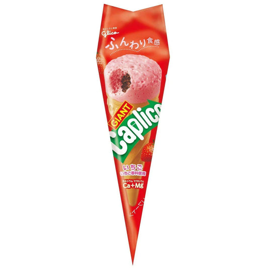 Glico Caplico, Dry icecream, strawberry (Japan)