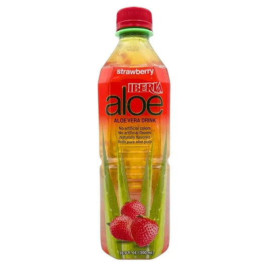 Iberia Strawberry Aloe Vera Drink, 16.9 oz (Taiwan)