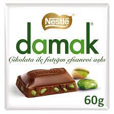 Nestle Damak Chocolate Bar - A Rich Blend of Chocolate and Pistachios