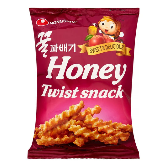 Nongshim Honey Flavored Twist Snack, Honey & Apple (Korea)