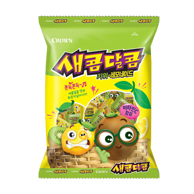 Crown Chewy Candy, kiwi lemonade (Korea)