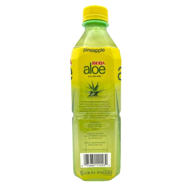 Iberia Pineapple Aloe Vera Drink, 16.9 oz (Taiwan)