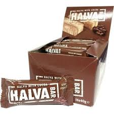 Haitoglou Halva Bar with Cocoa - 1.4oz Bars x 16 pack (Greece)