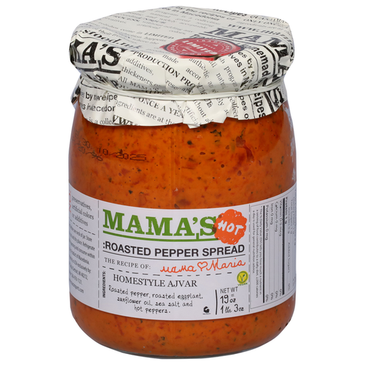 Mama's Hot Roasted Pepper Spread - 1lb 3oz Jars x 12 pack (North Macedonia)