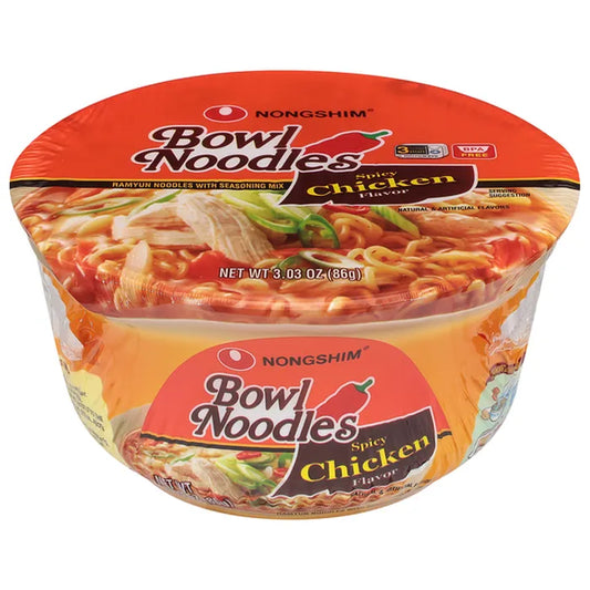 Nongshim Bowl Noodle Soup Spicy Chicken, 3.03oz (Korea)