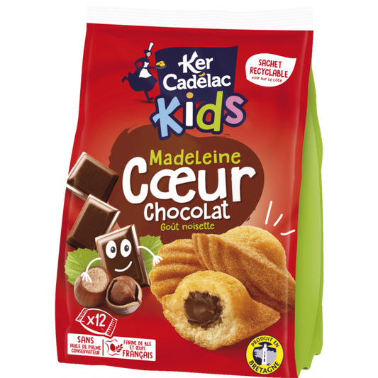 Ker Cadelac Madeleine, Chocolate, Hazlenut Flavor (France)