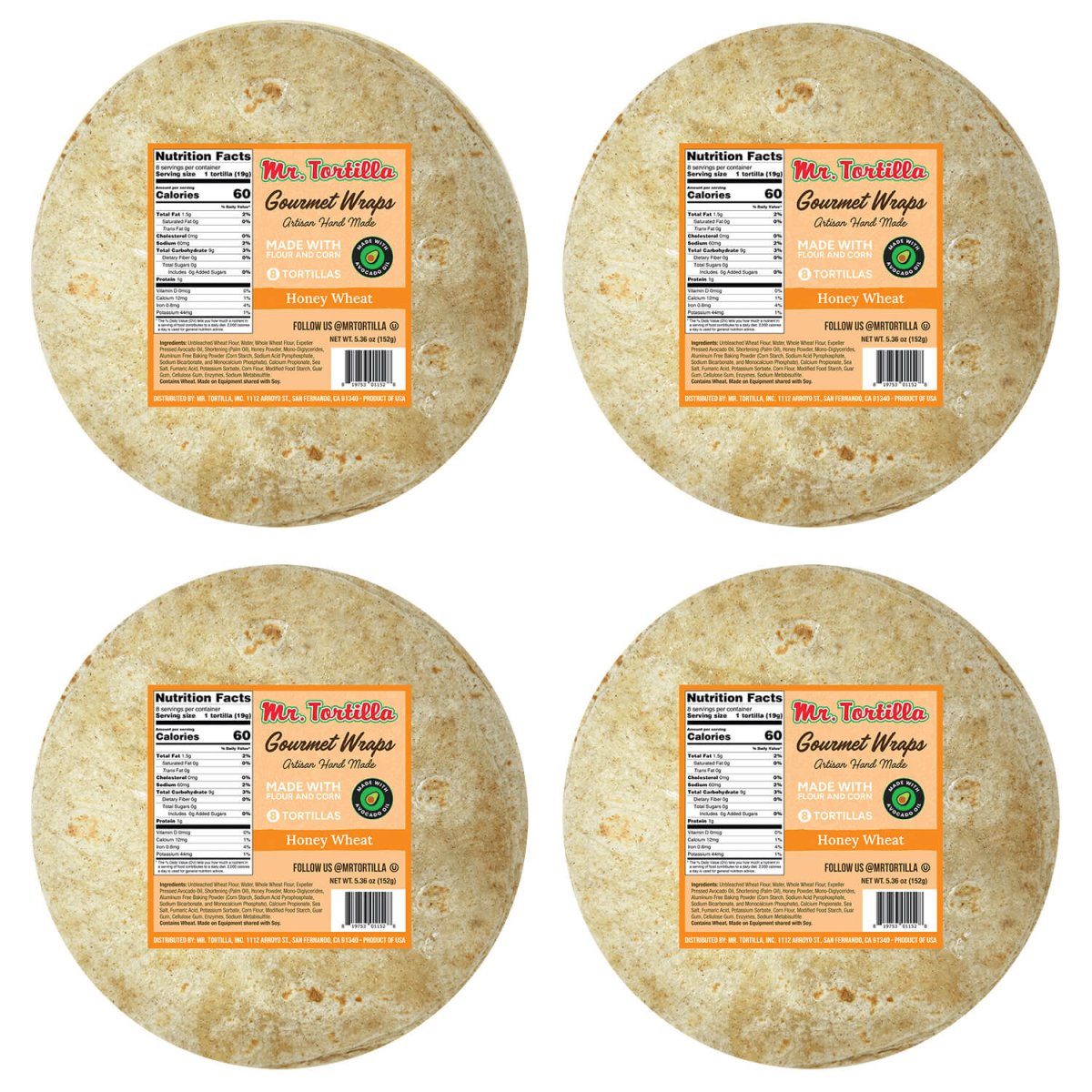 Mr. Tortilla Gourmet Wrap - Artisan Flour Tortillas