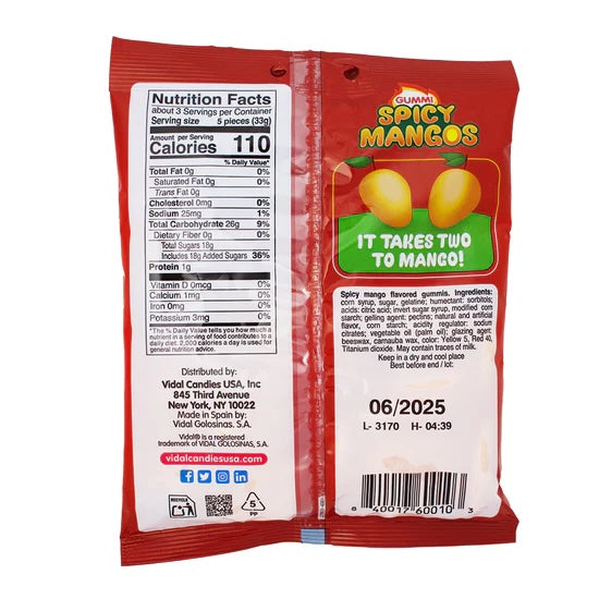 Vidal Gummies, Spicy Mango (Spain)