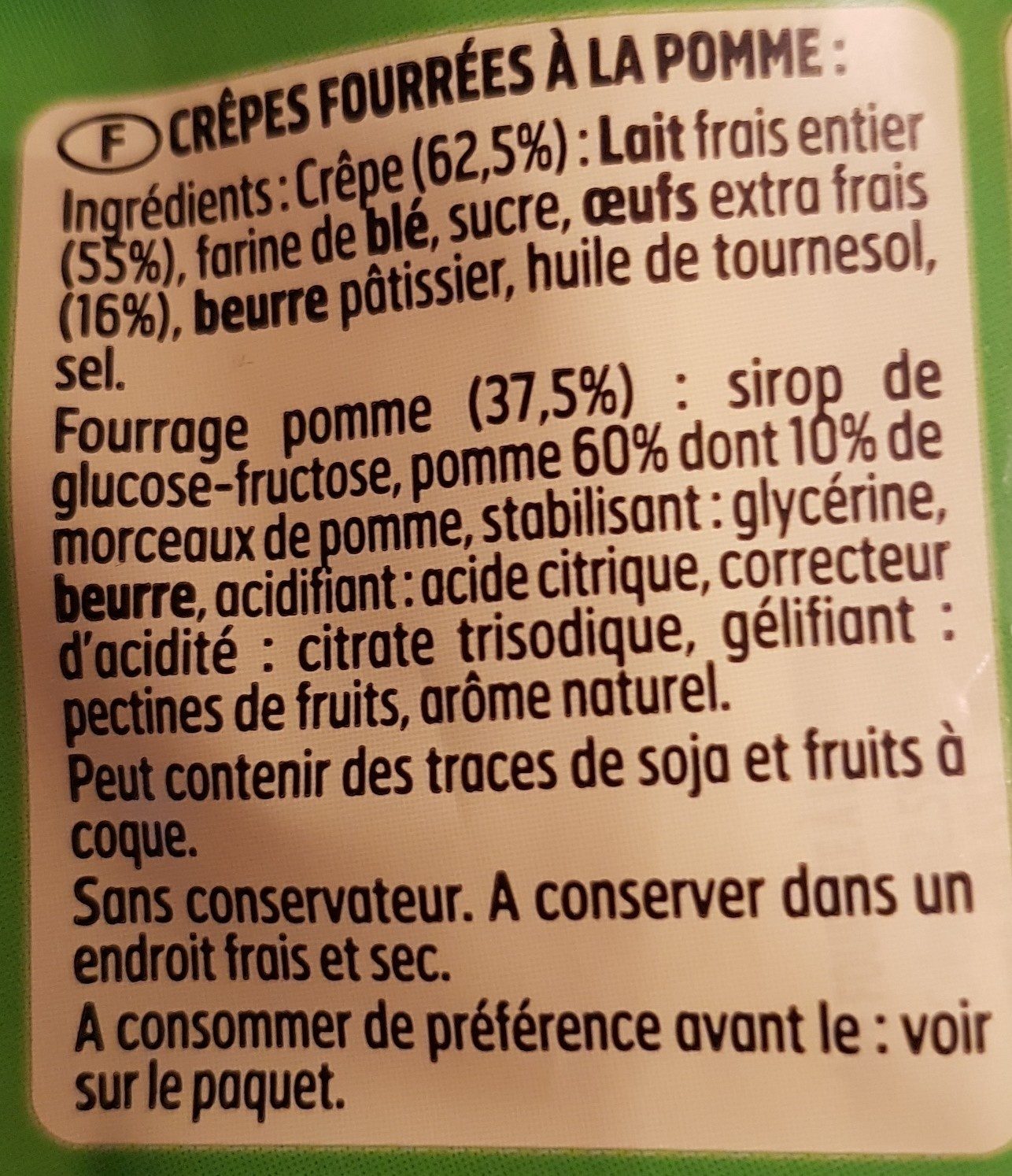 Whaou crepes, apple (France)