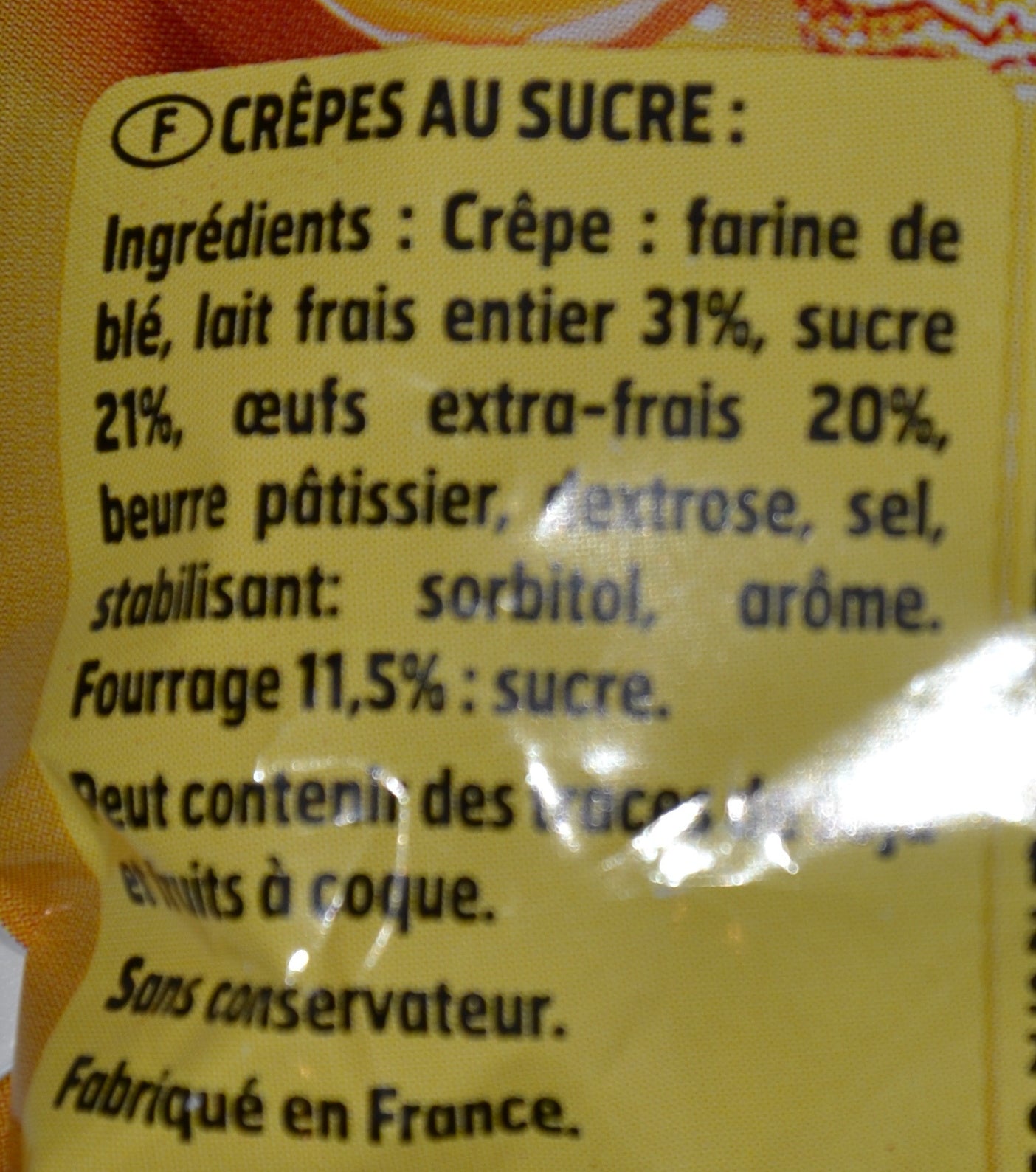 Whaou crepes, sugar (France)