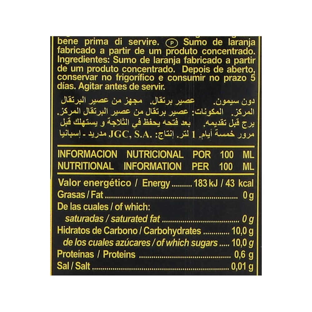 Don Simon Juice, Orange (Spain)
