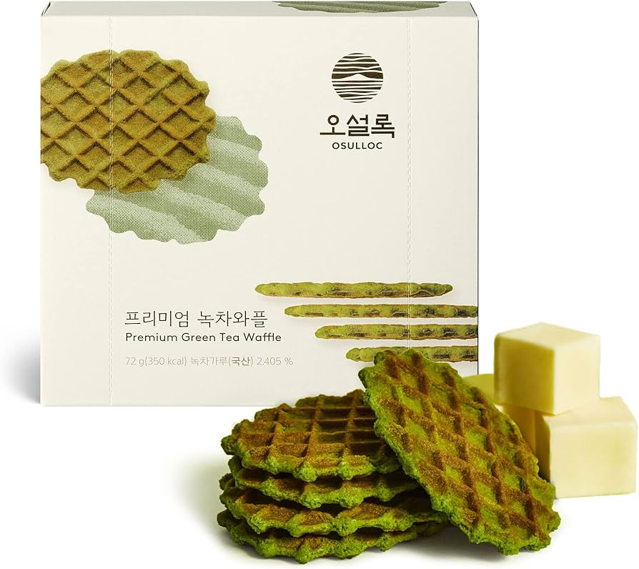 OSULLOC Waffles, Matcha (Korea)
