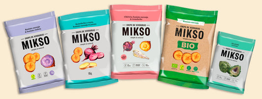 MIKSO CHIPS, ORANGE AND PURPLE SWEET POTATO VEGETABLES (Spain)