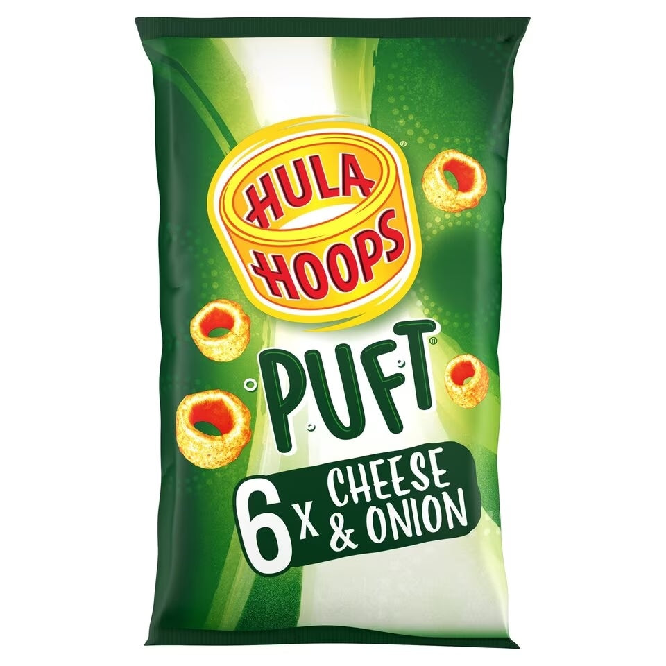 Hula Hoops Cheese Puffs, Cheese & Onion (France)